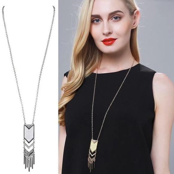 Boutique Jewelry - 🎀 NEW Last 1 • Silver Long Boho Tassel Necklace •